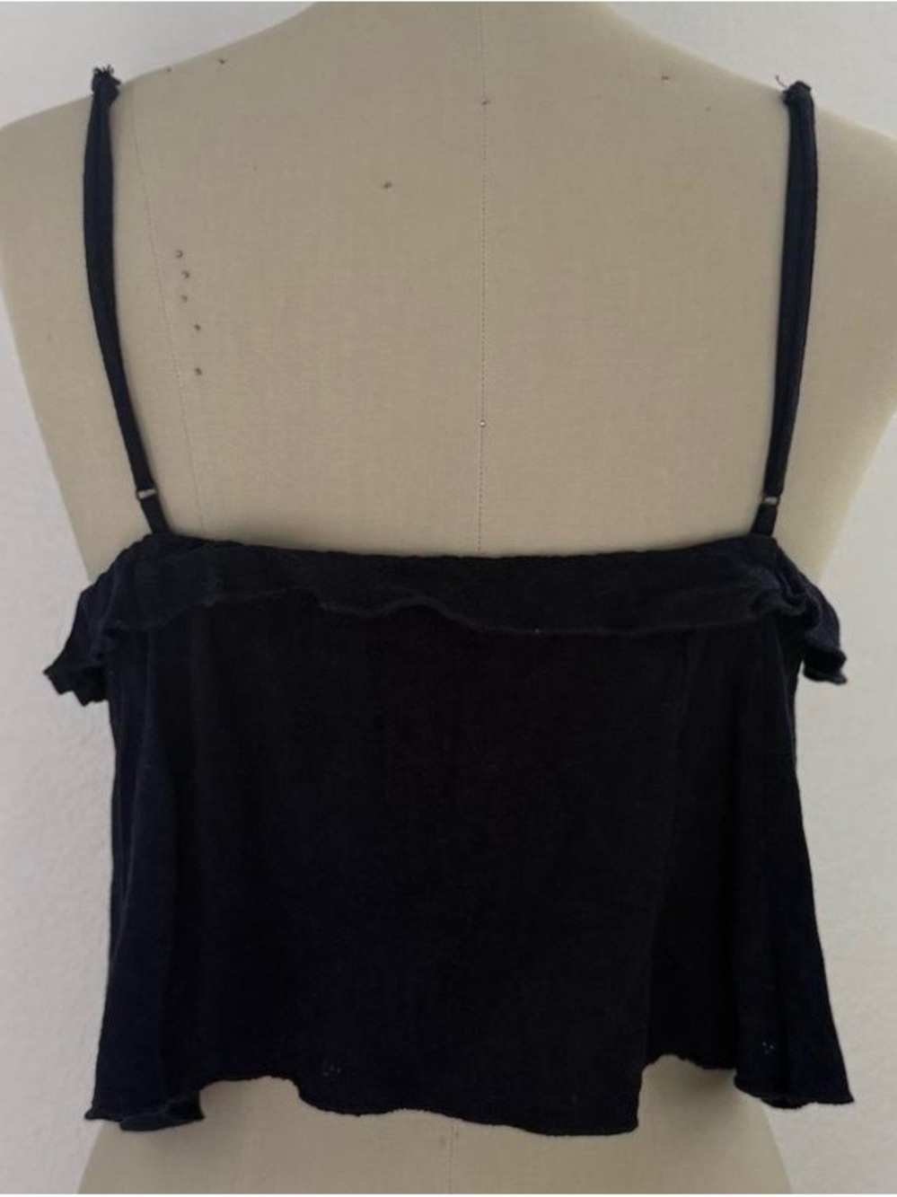 Garage Navy Ruffle Babydoll Top - Picture 2 of 3